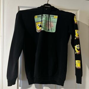 SpongeBob SquarePants Nickelodeon Bikini Bottom Black Hoodie Small unisex